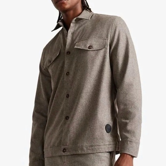Ted Baker London Shacket Men's Dropoff Wool Blend Shirt Jacket